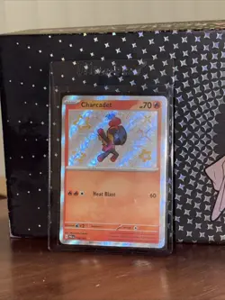 Charcadet 114/091 Paldean Fates Shiny Holo Rare PokÃ©mon TCG Card NM/M Condition - Image 1