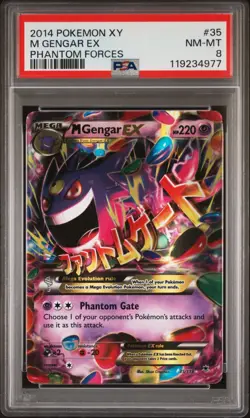 Pokemon TCG M Gengar EX 35/119 XY - Phantom Forces - PSA 8 NM-MT - Image 1