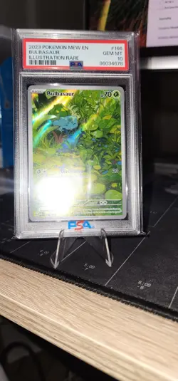 Pokemon TCG Bulbasaur 166/165 Sv: Scarlet & Violet 151 Illustration Rare Psa 10 - Image 1