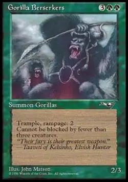 Gorilla Berserkers (1) - Light Play MTG Alliances - Image 1