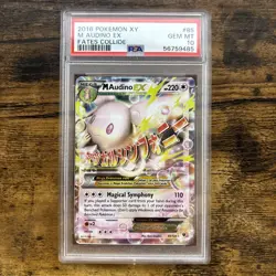 Pokemon 2016 XY Fates Collide Mega M Audino EX 85 PSA 10 Gem Mint Ultra Rare - Image 1