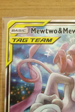 Mewtwo and Mew GX Tag Team Full Art Textured Promo Card SM191 - Image 2