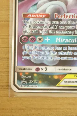 Mewtwo and Mew GX Tag Team Full Art Textured Promo Card SM191 - Image 5
