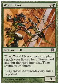 Wood Elves - Medium Play MTG 8th Edition - Image 1