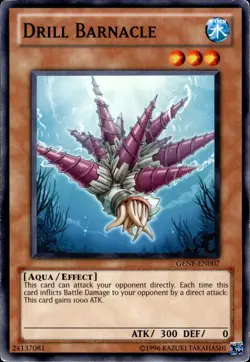 YUGIOH 3x Drill Barnacle GENF-EN007 1st edition Playset Near-Mint NM x 3 - Image 1