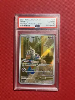 Pokemon Card Mimikyu 075 Pokemon Center Promo Paldean Fates Illustration Rare - Image 1