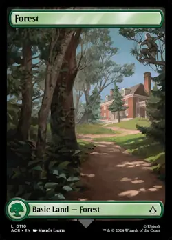 1x - FOREST - #110 - Full Art - Universes Beyond: Assassin's Creed - NM MTG - Image 1