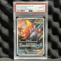 SLITHER WING 203/182 PARADOX RIFT ILLUSTRATION RARE #203 Pokemon PAR EN PSA 10 - Image 1