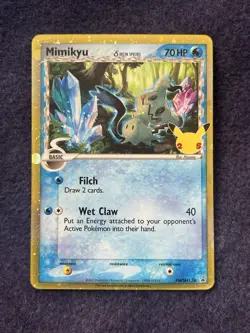MIMIKYU (Delta Species) SWSH136 PROMO Celebrations Pokemon NM black star holo M3 - Image 1