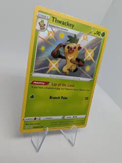 Thwackey Shining Fates: Shiny Vault SV005/SV122 Pokemon TCG Holo Card - NM - Image 2