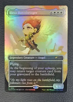 Reya Dawnbringer (Rainbow Foil) Secret Lair Drop Foil MTG NM Magic Card - Image 1