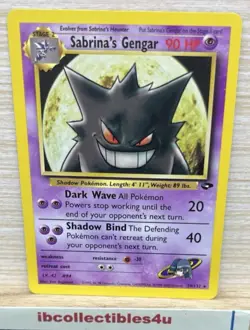 PokÃ©mon TCG Gengar Gym Challenge Sabrina's Card 29/132 Unlimited Rare NM - Image 1