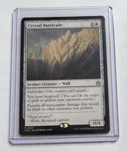 Crystal Barricade #7 Foundations Rare Artifact Creature MTG NM/M - Image 1