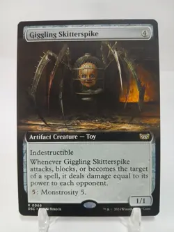 Mtg NM Giggling Skitterspike (Extended Art) Duskmourn: House of Horror Regular - Image 1
