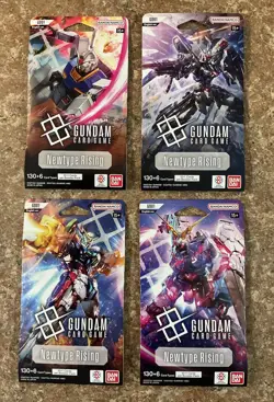 x4 GUNDAM CARD GAME Newtype Rising Booster Blister Packs GD01 English NEW SEALED - Image 1