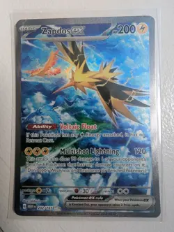 Pokemon Scarlet & Violet 151 Zapdos ex 202/165 Special Illustration Rare NM SIR - Image 1