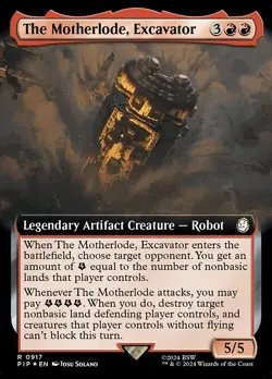 The Motherlode, Excavator R Extended Art Surge Foil #917 | PIP Fallout | MTG - Image 1