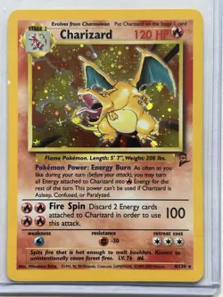 PokÃ©mon TCG Charizard Base Set 2 Holo Unlimited Rare Card 4/130 - Image 1