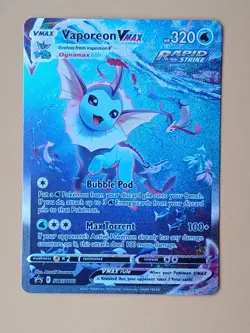 Pokemon Sword & Shield Vaporeon VMAX SWSH 182 Promo Alternative Artwork - Image 1