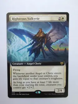 MTG Righteous Valkyrie (KHM) Kaldheim Extended Art Regular Rare 338 - Image 1