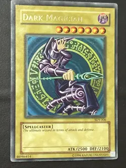 Yu-Gi-Oh Dark Magician Spellcaster Gold Foil Card SDY-006 Yugioh original 1996 - Image 2