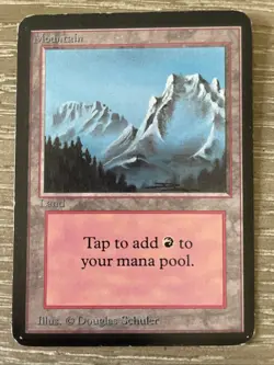 Mountain (B) Alpha Edition MTG MP Magic: the Gathering Free Ship - Image 1