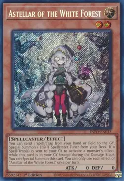 Yugioh! LP Astellar of the White Forest - INFO-EN013 - Secret Rare - 1st Edition - Image 1