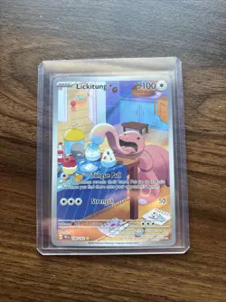 Lickitung 180/162 PokÃ©mon TCG Temporal Forces Illustration Rare Card - Image 1
