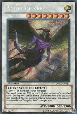 Yugioh! LP Angel of Zera - JOTL-EN087 - Secret Rare - 1st Edition Lightly Played - Image 1