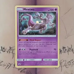 Mewtwo SM214 Black Star Promo Cosmos Holo NM Pokemon Card English - Image 1