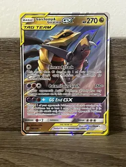 Pokemon Garchomp and Giratina GX TCG Card 146/236 Unified Minds Tag Team - Image 1