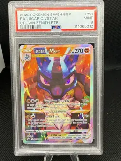 2023 Pokemon TCG Lucario VSTAR SWSH291 PSA 9 - Image 1