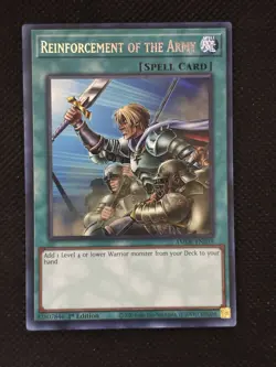 YuGiOh! - Reinforcement Of The Army AMDE-EN039 Rare 1st Edition Near Mint - Image 1