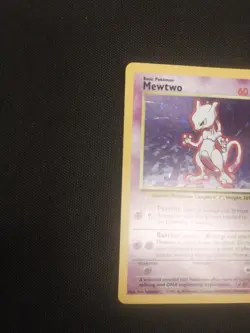 PokÃ©mon TCG Base Set Mewtwo Holo Card 10/102 Vintage Rare MP/HP Unlimited 1999 - Image 2