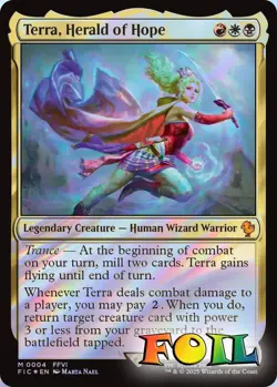 Terra Herald of Hope 0004 MTG Commander FINAL FANTASY Mythic NP Foil - Image 1