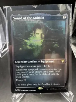 Sword of the Animist (Foil Etched) MTG Commander Masters Foil #0616 PACK FRESH - Image 1