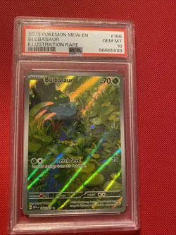 PokÃ©mon TCG Bulbasaur Scarlet & Violet 151 Holo Illustration Rare Card 166/165 - Image 1