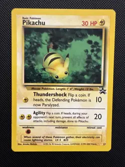 Pikachu 27/53 Wotc Promo Regular Black Star Promo Pokemon - Image 1