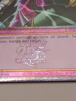 Yugioh Dimensional Prison RA04-EN132 Quarter Century Secret Rare 1st Edition NM - Image 3
