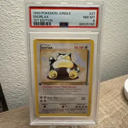 PokÃ©mon TCG Snorlax Jungle Card 27/64 First Edition Vintage 1999 WOTC PSA8 - Image 3