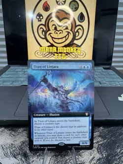 Titan of Littjara Extended Art Commander Masters Near Mint MTG US Seller - Image 1