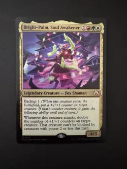 MTG Bright-Palm, Soul Awakener Display Commander Card Foil, Near Mint Condition - Image 1