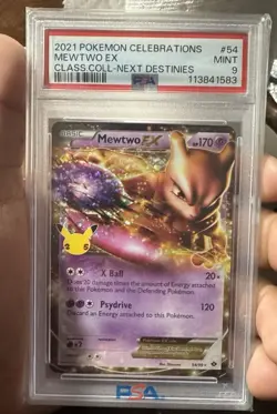 2021 POKEMON CELEBRATIONS CLASSIC COLLECTION #54 MEWTWO EX PSA 9 - Image 1