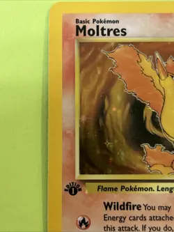 PokÃ©mon TCG Moltres Holo Rare Card 12/62 Fossil 1st Edition - Image 6