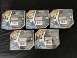 Pokemon TCG v Strikers Tyranitar and Empoleon tins (5 tins) NEW! FACTORY SEALED! - Image 2