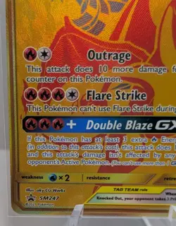Pokemon SM247 Reshiram & Charizard GX Promo Card NM - Image 4