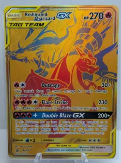 Pokemon SM247 Reshiram & Charizard GX Promo Card NM - Image 6