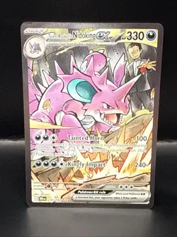 Pokemon Team Rockets Nidoking EX Sir 233/132 Destined Rivals - Image 1