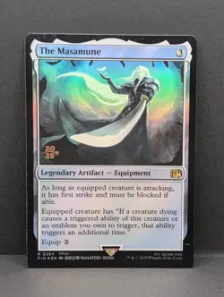 The Masamune Final Fantasy 7 FFVII PreRelease Foil MTG Magic Sephiroth NM stamp - Image 1