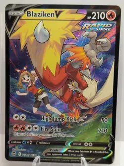 Blaziken V TG14/TG30 Pokemon Sword & Shield Silver Tempest Trainer Gallery NM - Image 6